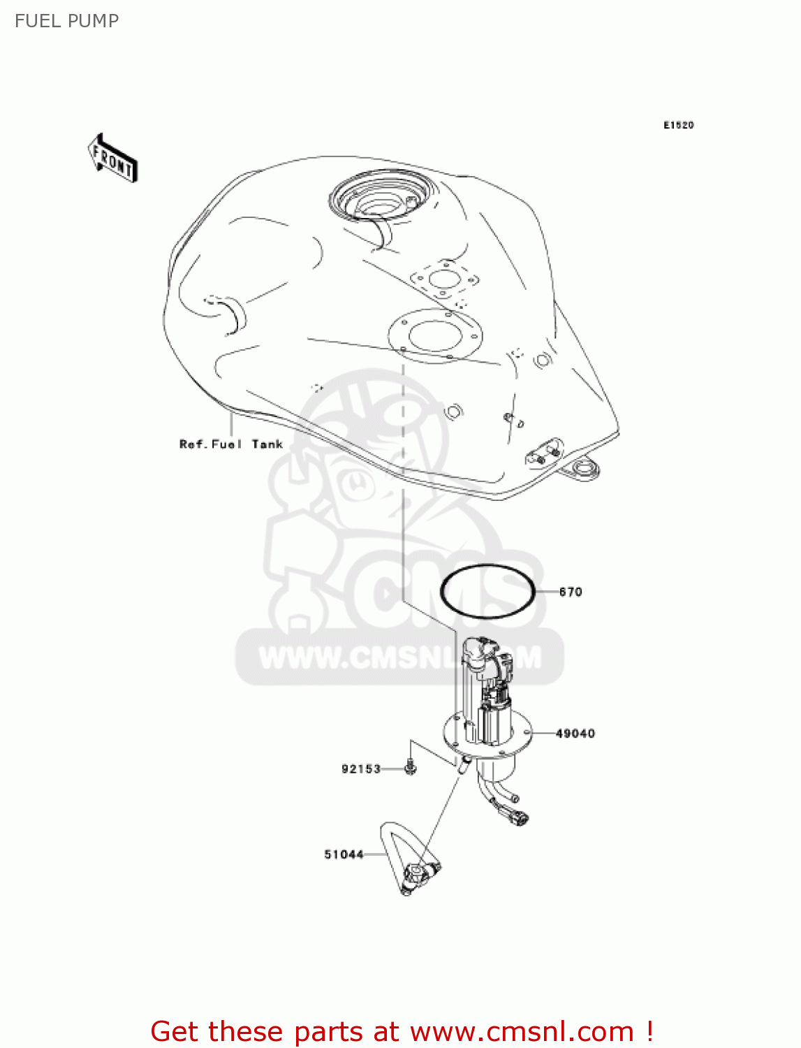 FUEL PUMP ZR750K6F Z750S 2006 USA CALIFORNIA CANADA