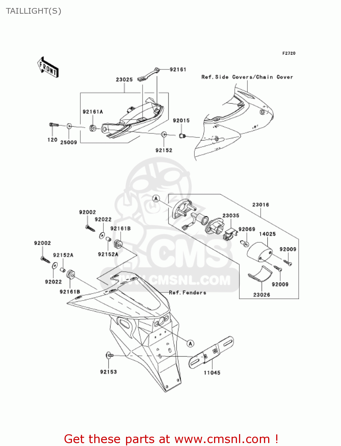 TAILLIGHT(S) ZR750K6F Z750S 2006 USA CALIFORNIA CANADA