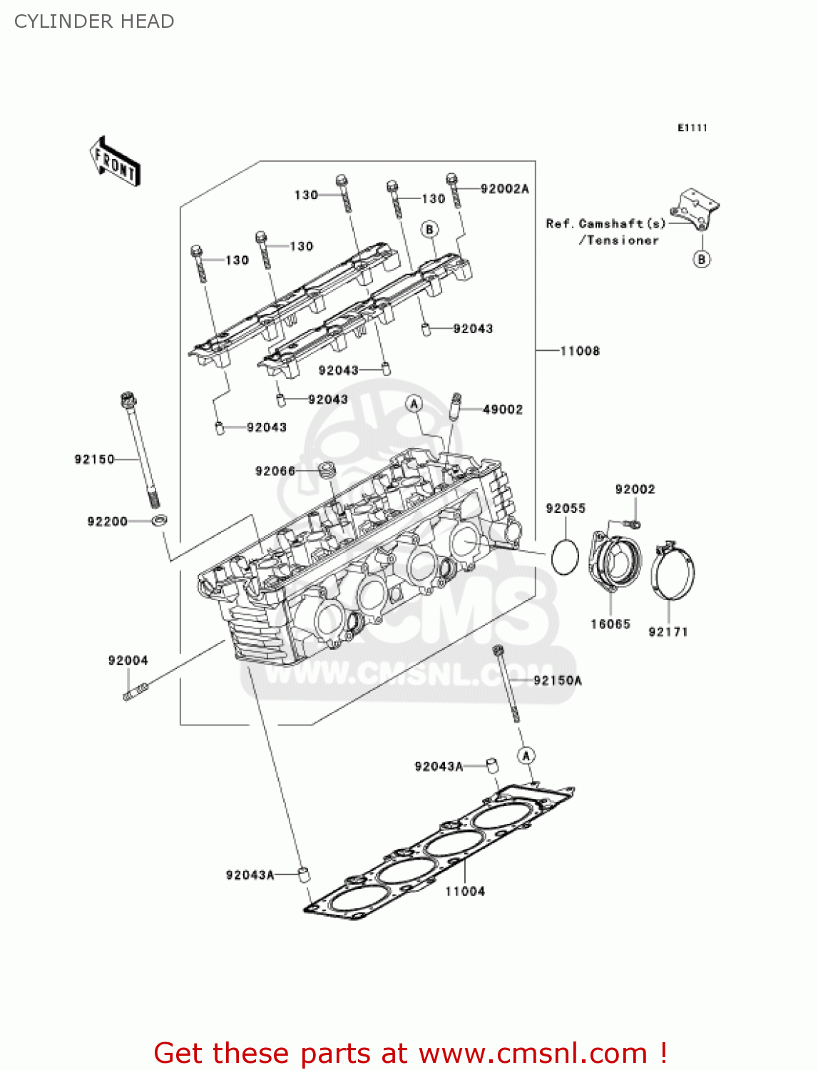 CYLINDER HEAD ZR750K6F Z750S 2006 USA CALIFORNIA CANADA