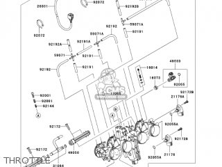 THROTTLE - ZR750K6F Z750S 2006 USA CALIFORNIA CANADA