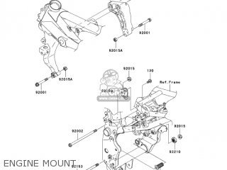 ENGINE MOUNT - ZR750K6F Z750S 2006 USA CALIFORNIA CANADA