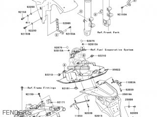 FENDERS - ZR750K6F Z750S 2006 USA CALIFORNIA CANADA