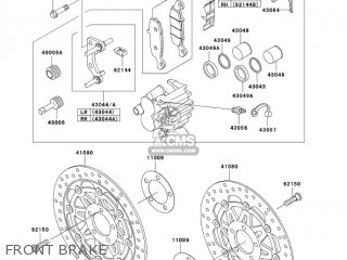 FRONT BRAKE - ZR750K6F Z750S 2006 USA CALIFORNIA CANADA