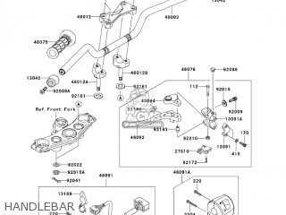 HANDLEBAR - ZR750K6F Z750S 2006 USA CALIFORNIA CANADA