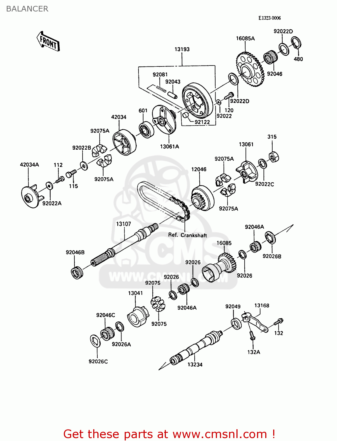 BALANCER ZX1000A1 GPZ1000RX 1986 EUROPE FR UK FG GR IT NR SD SP ST