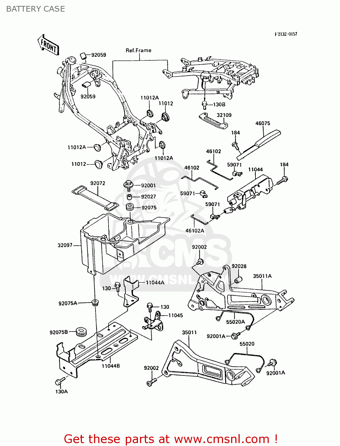 BATTERY CASE ZX1000A1 GPZ1000RX 1986 EUROPE FR UK FG GR IT NR SD SP ST
