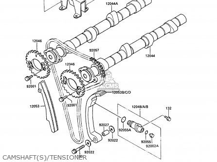 CAMSHAFT(S)/TENSIONER - ZX1000A1 GPZ1000RX 1986 EUROPE FR UK FG GR IT NR SD SP ST