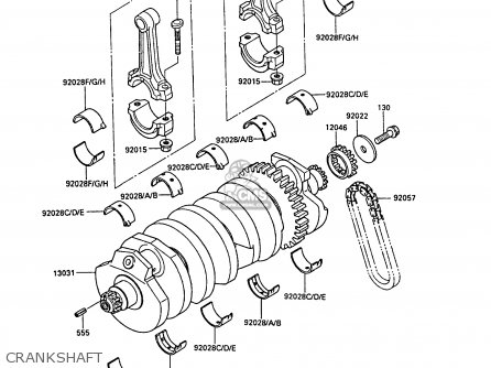 CRANKSHAFT - ZX1000A1 GPZ1000RX 1986 EUROPE FR UK FG GR IT NR SD SP ST