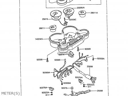 METER(S) - ZX1000A1 GPZ1000RX 1986 EUROPE FR UK FG GR IT NR SD SP ST