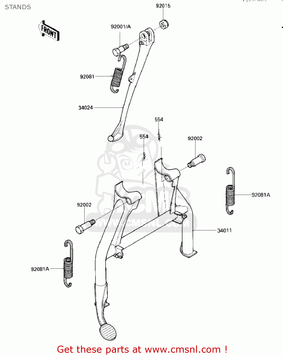 STANDS ZX1000A1 NINJA 1000R 1986 USA CALIFORNIA CANADA