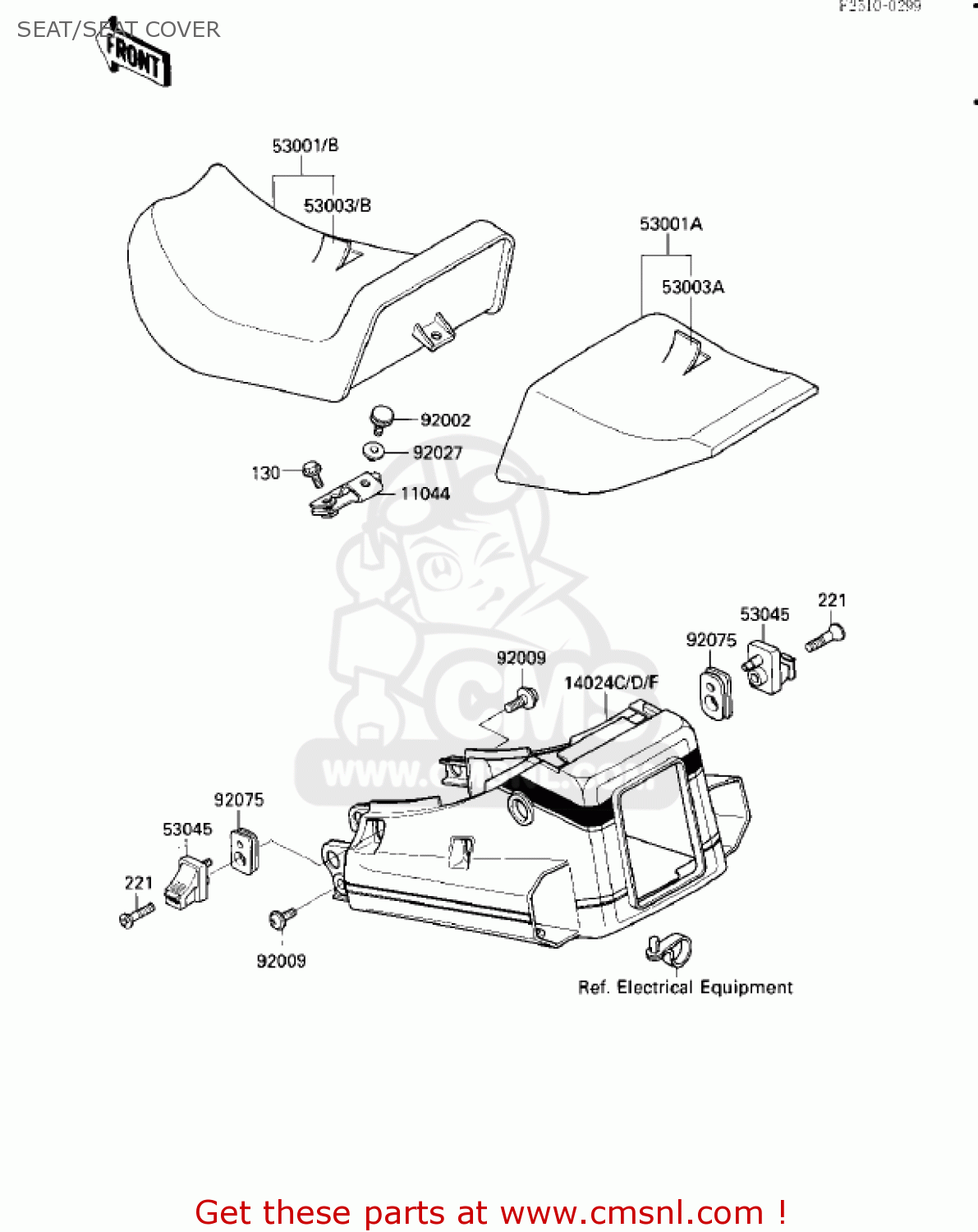 SEAT/SEAT COVER ZX1000A1 NINJA 1000R 1986 USA CALIFORNIA CANADA