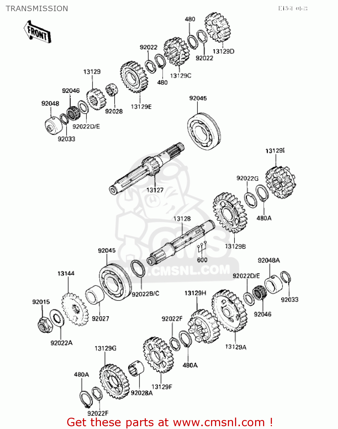 TRANSMISSION ZX1000A1 NINJA 1000R 1986 USA CALIFORNIA CANADA