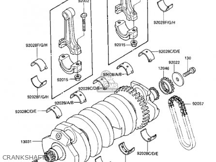 CRANKSHAFT - ZX1000A1 NINJA 1000R 1986 USA CALIFORNIA CANADA