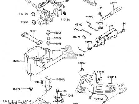 BATTERY CASE - ZX1000A1 NINJA 1000R 1986 USA CALIFORNIA CANADA