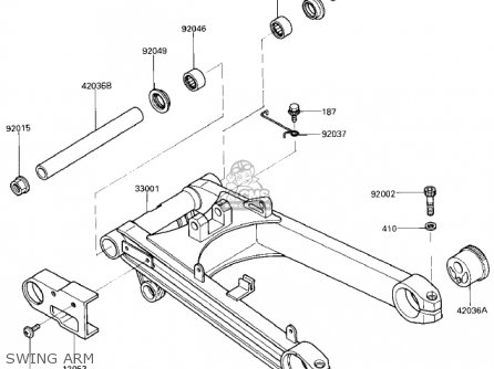 SWING ARM - ZX1000A1 NINJA 1000R 1986 USA CALIFORNIA CANADA