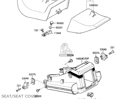 SEAT/SEAT COVER - ZX1000A1 NINJA 1000R 1986 USA CALIFORNIA CANADA