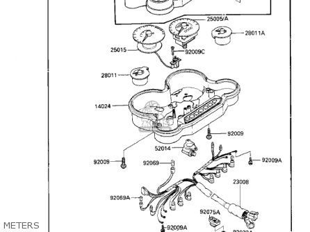 METERS - ZX1000A1 NINJA 1000R 1986 USA CALIFORNIA CANADA