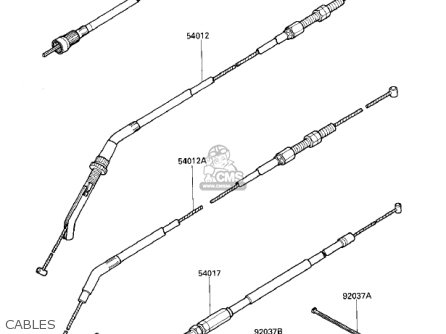 CABLES - ZX1000A1 NINJA 1000R 1986 USA CALIFORNIA CANADA