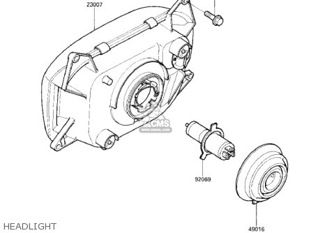 HEADLIGHT - ZX1000A1 NINJA 1000R 1986 USA CALIFORNIA CANADA