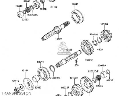 TRANSMISSION - ZX1000A1 NINJA 1000R 1986 USA CALIFORNIA CANADA