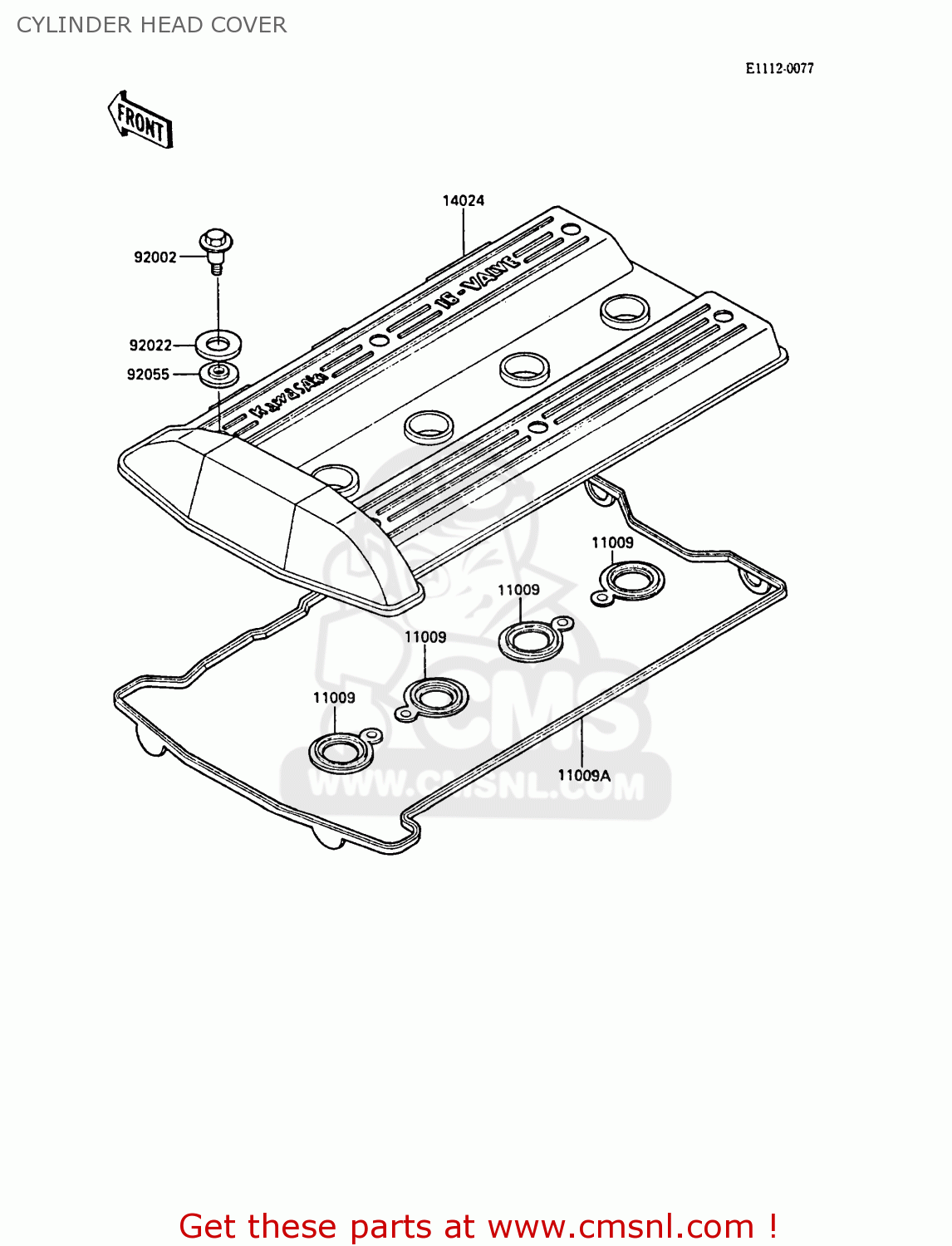 CYLINDER HEAD COVER ZX1000A2 GPZ1000RX 1987 EUROPE FG IT NR SD SP