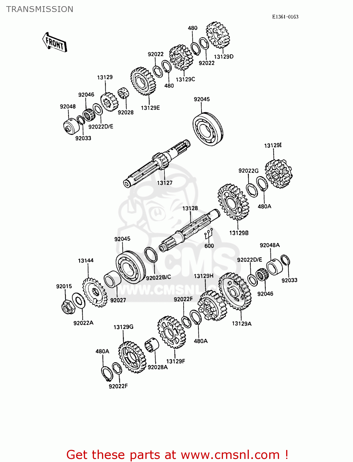 TRANSMISSION ZX1000A2 GPZ1000RX 1987 EUROPE FG IT NR SD SP