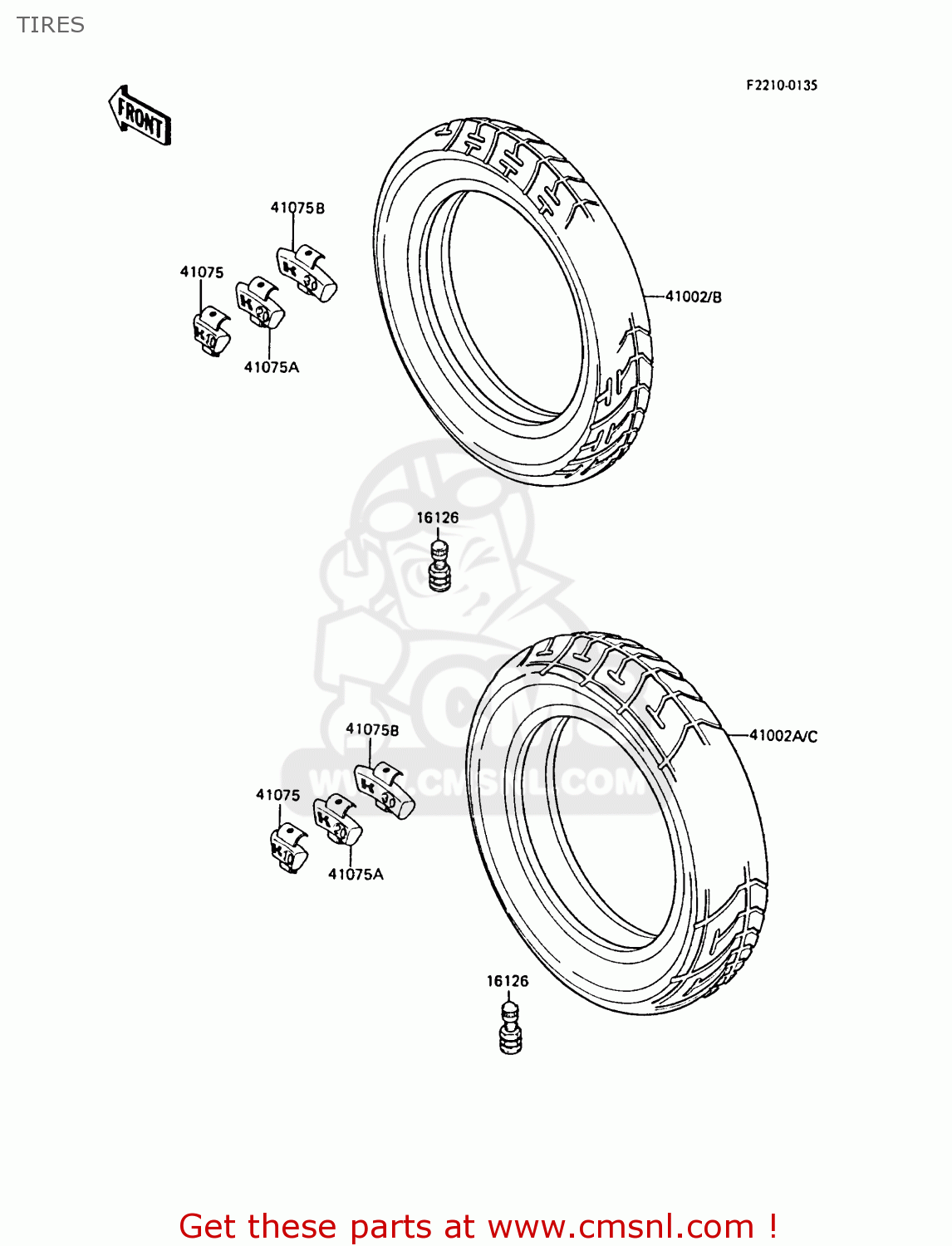 TIRES ZX1000A2 GPZ1000RX 1987 EUROPE FG IT NR SD SP
