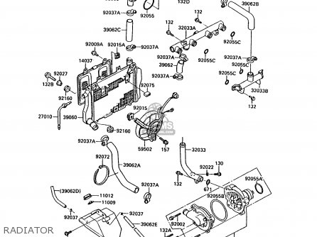 RADIATOR - ZX1000A2 GPZ1000RX 1987 EUROPE FG IT NR SD SP