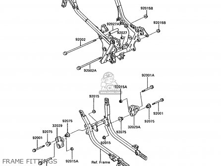 FRAME FITTINGS - ZX1000A2 GPZ1000RX 1987 EUROPE FG IT NR SD SP