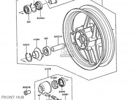 FRONT HUB - ZX1000A2 GPZ1000RX 1987 EUROPE FG IT NR SD SP