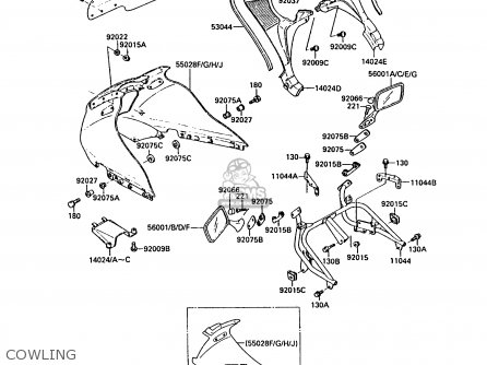 COWLING - ZX1000A2 GPZ1000RX 1987 EUROPE FG IT NR SD SP