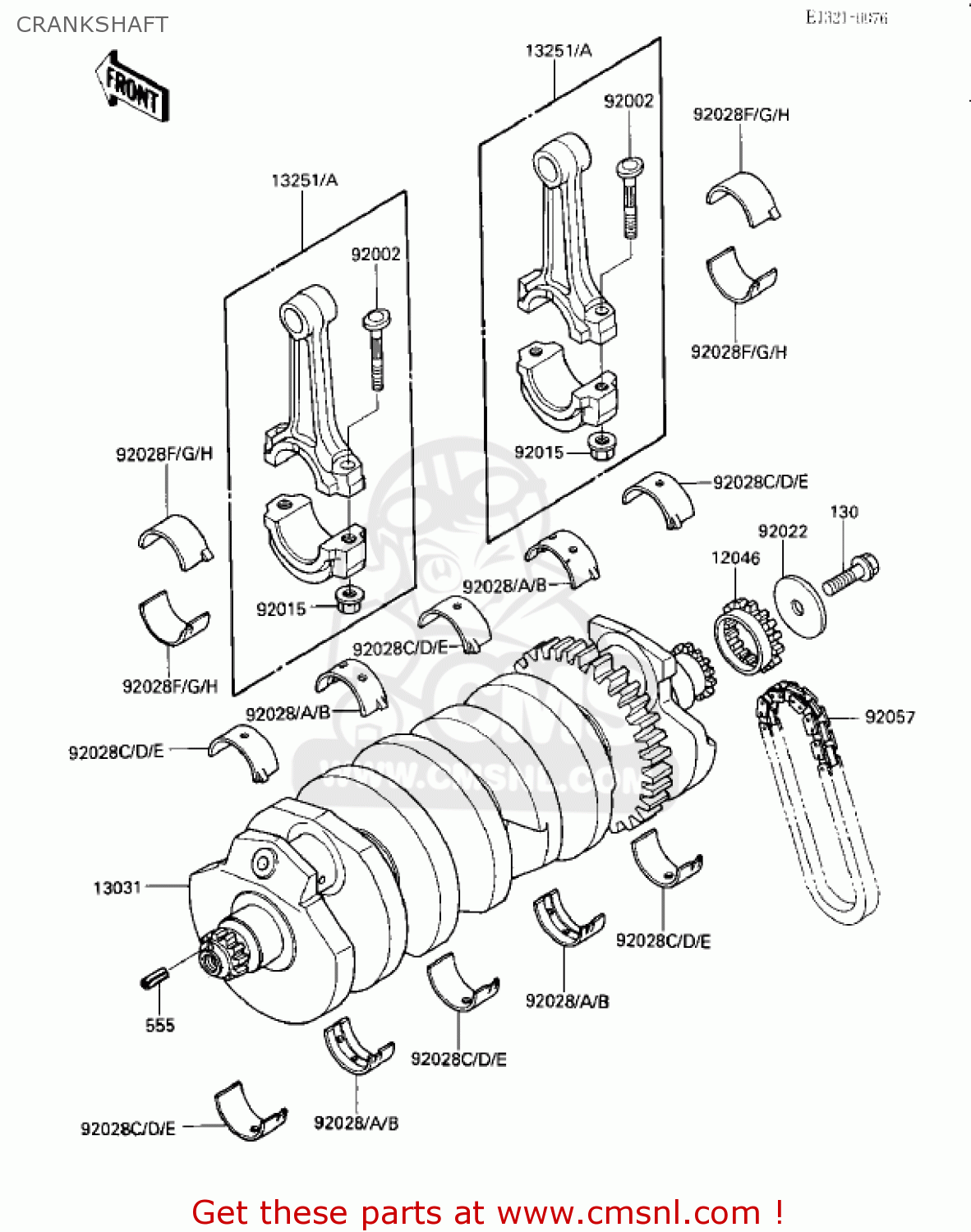 CRANKSHAFT ZX1000A2 NINJA 1000R 1987 USA CALIFORNIA CANADA