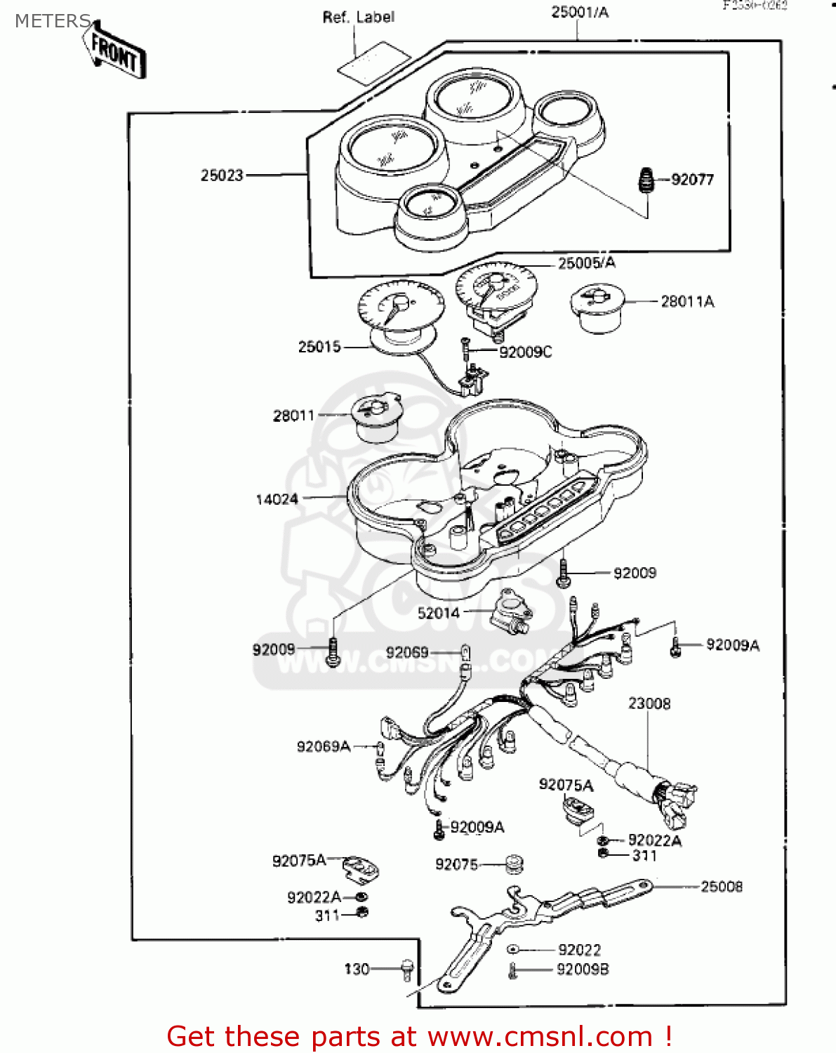 METERS ZX1000A2 NINJA 1000R 1987 USA CALIFORNIA CANADA