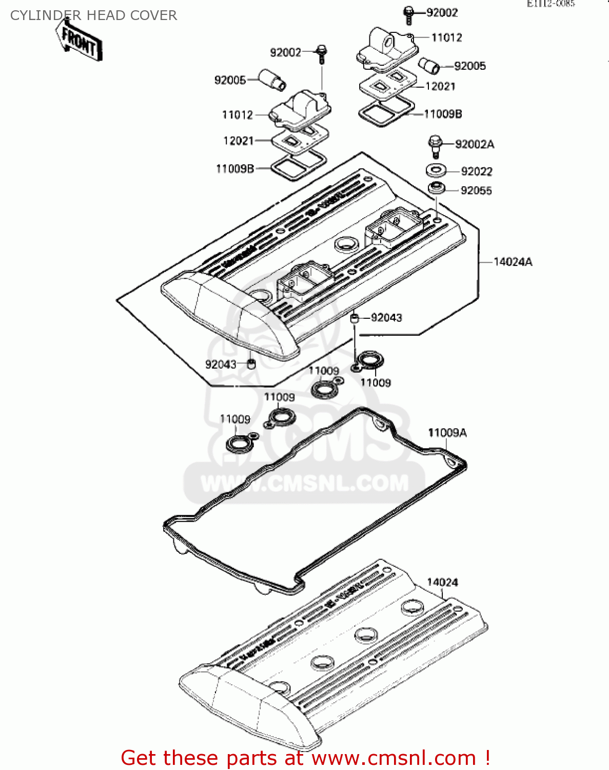 CYLINDER HEAD COVER ZX1000A2 NINJA 1000R 1987 USA CALIFORNIA CANADA