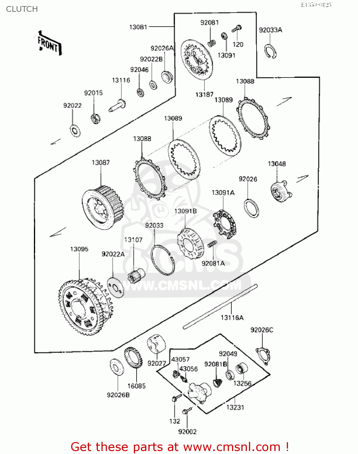 CLUTCH ZX1000A2 NINJA 1000R 1987 USA CALIFORNIA CANADA