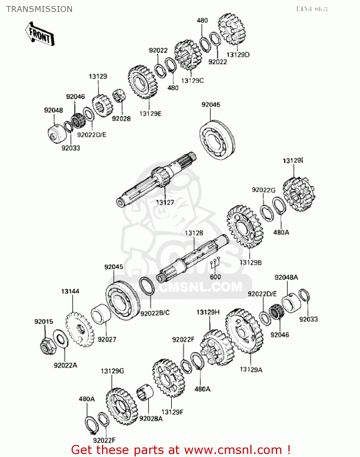 TRANSMISSION ZX1000A2 NINJA 1000R 1987 USA CALIFORNIA CANADA