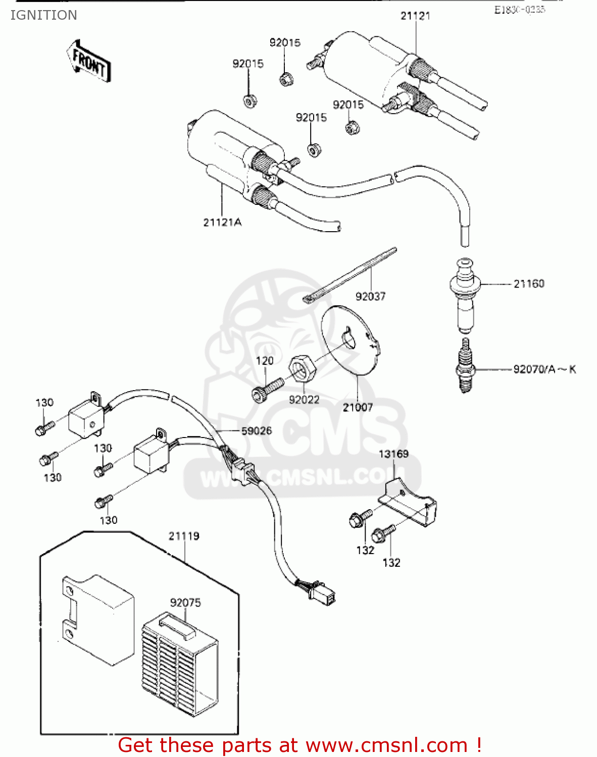 IGNITION ZX1000A2 NINJA 1000R 1987 USA CALIFORNIA CANADA
