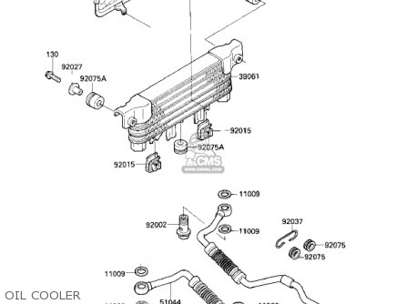 OIL COOLER - ZX1000A2 NINJA 1000R 1987 USA CALIFORNIA CANADA