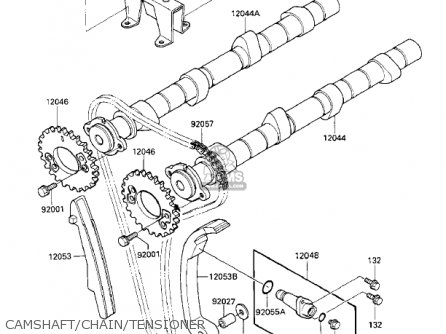 CAMSHAFT/CHAIN/TENSIONER - ZX1000A2 NINJA 1000R 1987 USA CALIFORNIA CANADA