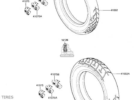 TIRES - ZX1000A2 NINJA 1000R 1987 USA CALIFORNIA CANADA