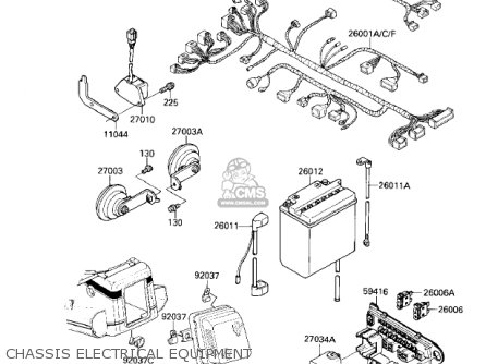 CHASSIS ELECTRICAL EQUIPMENT - ZX1000A2 NINJA 1000R 1987 USA CALIFORNIA CANADA