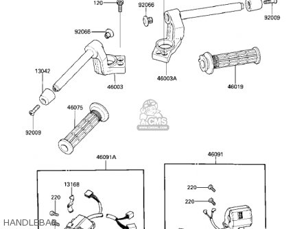 HANDLEBAR - ZX1000A2 NINJA 1000R 1987 USA CALIFORNIA CANADA