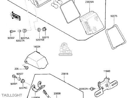 TAILLIGHT - ZX1000A2 NINJA 1000R 1987 USA CALIFORNIA CANADA