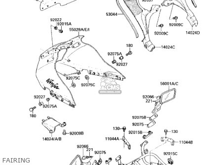 FAIRING - ZX1000A2 NINJA 1000R 1987 USA CALIFORNIA CANADA