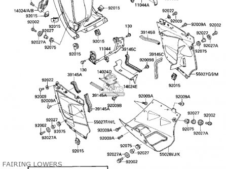 FAIRING LOWERS - ZX1000A2 NINJA 1000R 1987 USA CALIFORNIA CANADA
