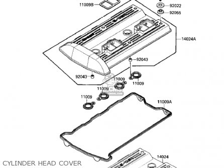 CYLINDER HEAD COVER - ZX1000A2 NINJA 1000R 1987 USA CALIFORNIA CANADA