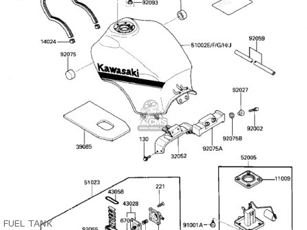 FUEL TANK - ZX1000A2 NINJA 1000R 1987 USA CALIFORNIA CANADA