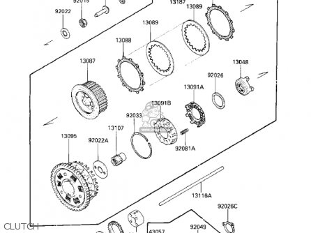 CLUTCH - ZX1000A2 NINJA 1000R 1987 USA CALIFORNIA CANADA