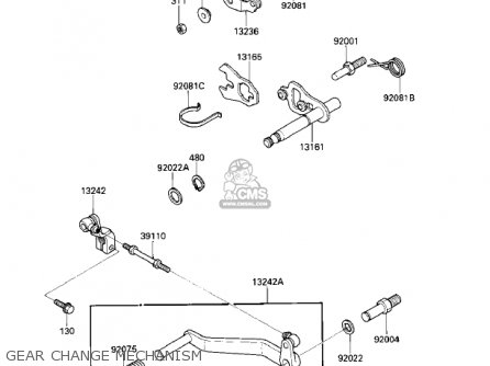 GEAR CHANGE MECHANISM - ZX1000A2 NINJA 1000R 1987 USA CALIFORNIA CANADA