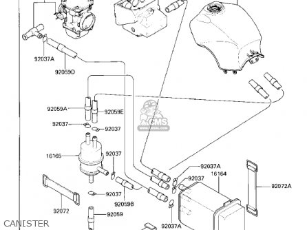 CANISTER - ZX1000A2 NINJA 1000R 1987 USA CALIFORNIA CANADA